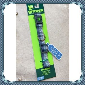 M Grrreen Adjustable Dog Collar Ombre Blue Earth Day Climate Eco-Friendly MEDIUM